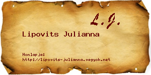 Lipovits Julianna névjegykártya